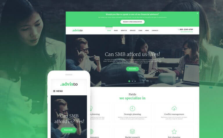 Advisto Financial Advisor Consultancy WordPress Theme