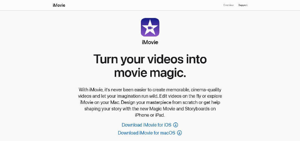 Apple iMovie.overview