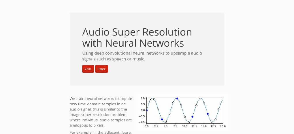 Audio Super Resolution