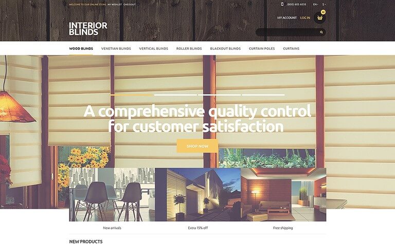 Beautiful Curtains Magento Theme