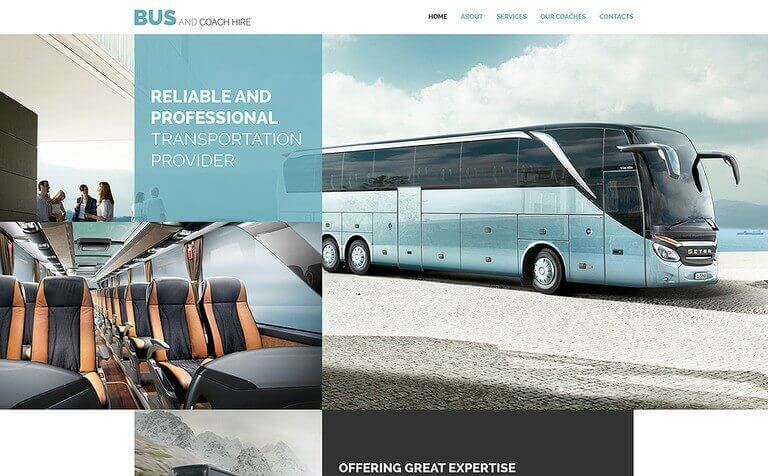 Bus and Coach Hire Website Template