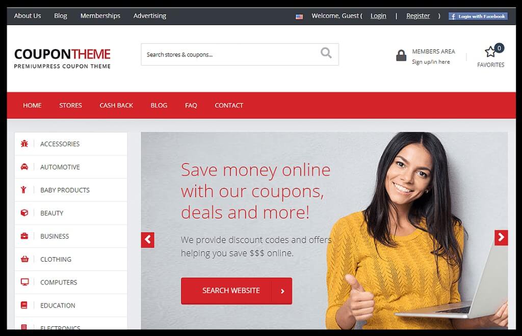 Coupon Theme for WordPress
