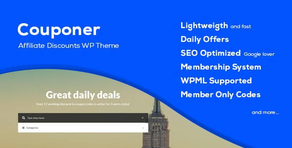 Couponer Coupons Discounts WP Theme