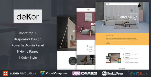 deKor Interior WordPress Theme