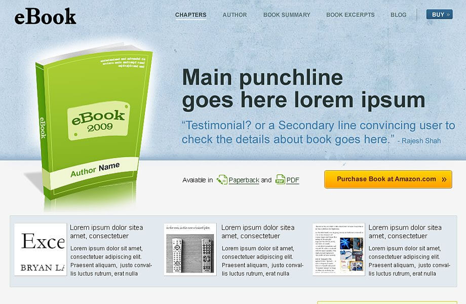 eBook WordPress theme