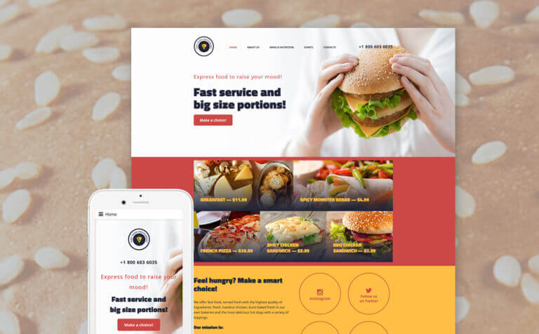 Fast Food HTML5 Website Template