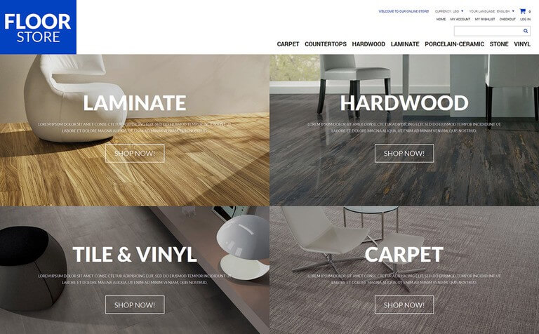 Floor Materials Store Magento Theme