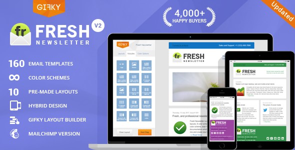 Fresh Newsletter Hybrid Email Template