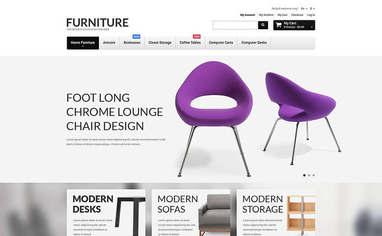 Furniture Responsive Magento Theme 1