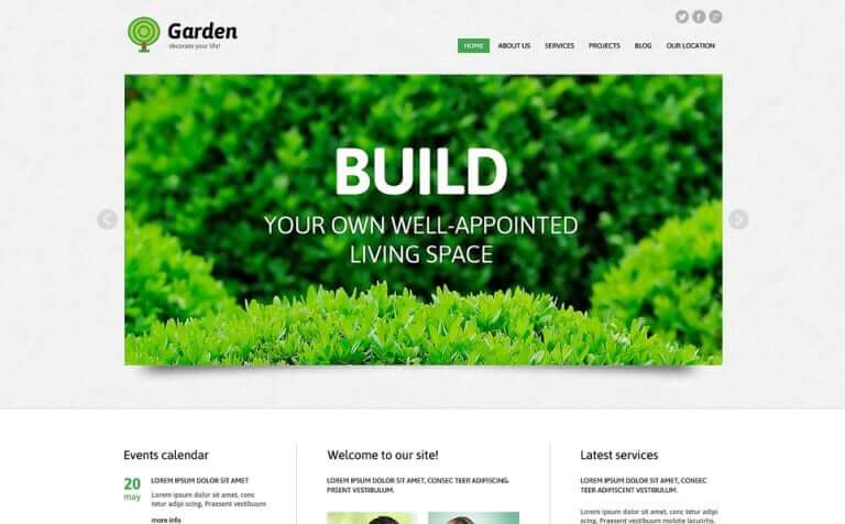 Garden Design Responsive WordPress Theme 1