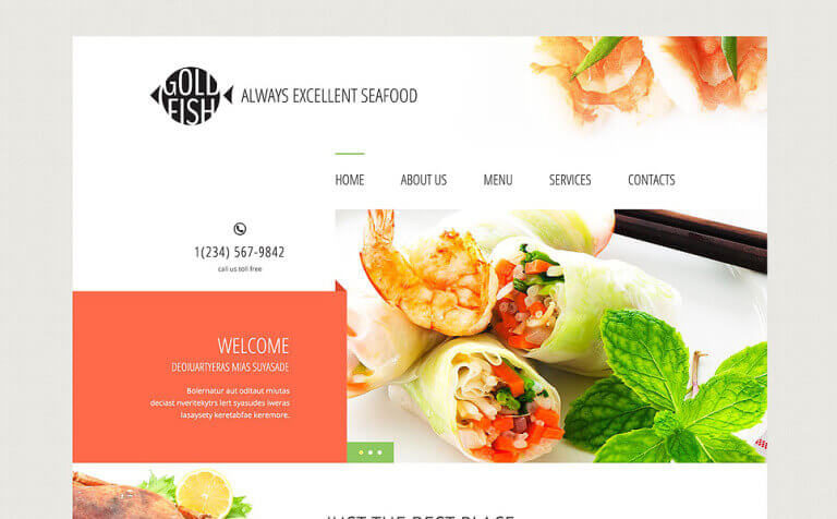 Gold Fish Website Template