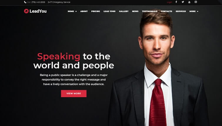 Hero image will help you to grab attention