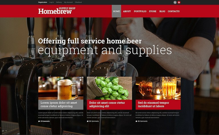 Homebrew Merchandise Store WooCommerce Theme