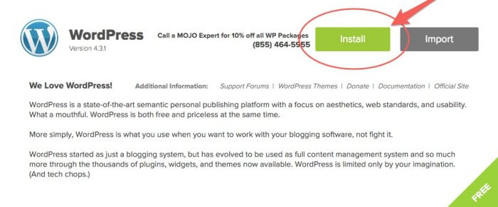 Install and setup WordPress