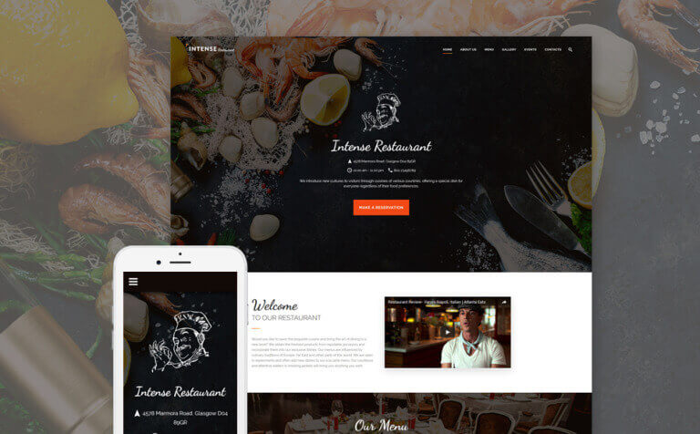 INTENSE Restaurant Website Template