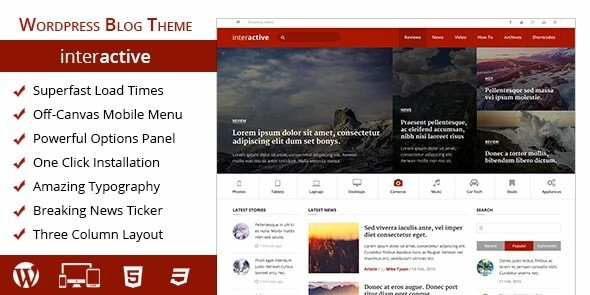 Interactive WordPress Theme