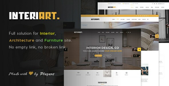 InteriArt Furniture Interior WordPress Theme