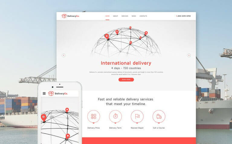International Delivery Website Template