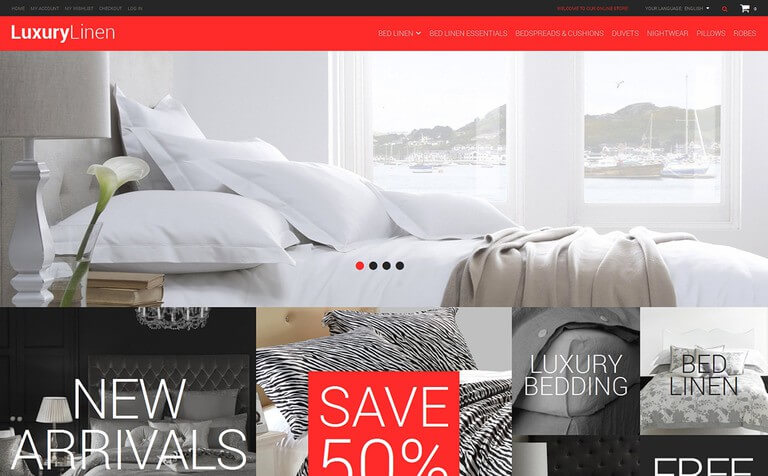 Luxury Linen Store Magento Theme
