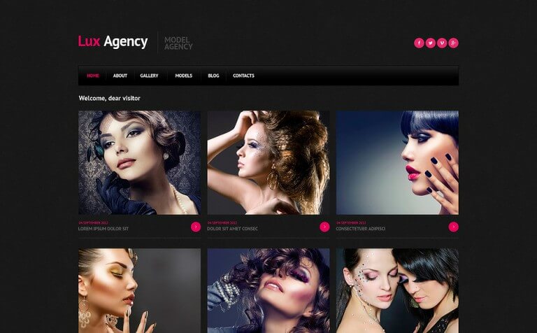 Model Agency Responsive Joomla Template 2