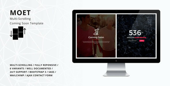 MOET Multi Scrolling Coming Soon Template