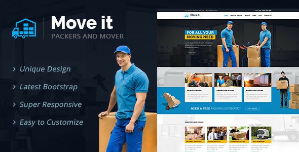MoveIt Movers Relocation Transportation Company WordPress Theme