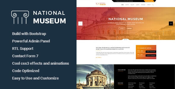 Museum Responsive WordPress Theme 1
