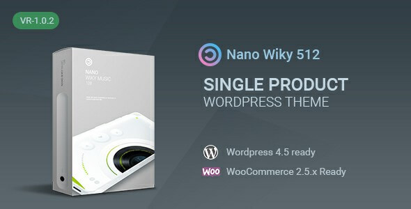 Nano Music Player Single Product WP Theme