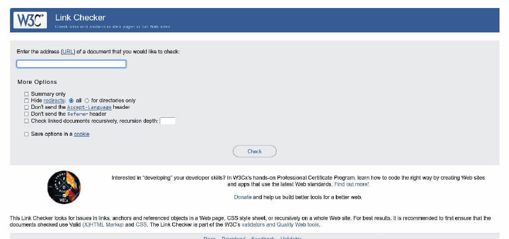 Overview.W3C Link Checker