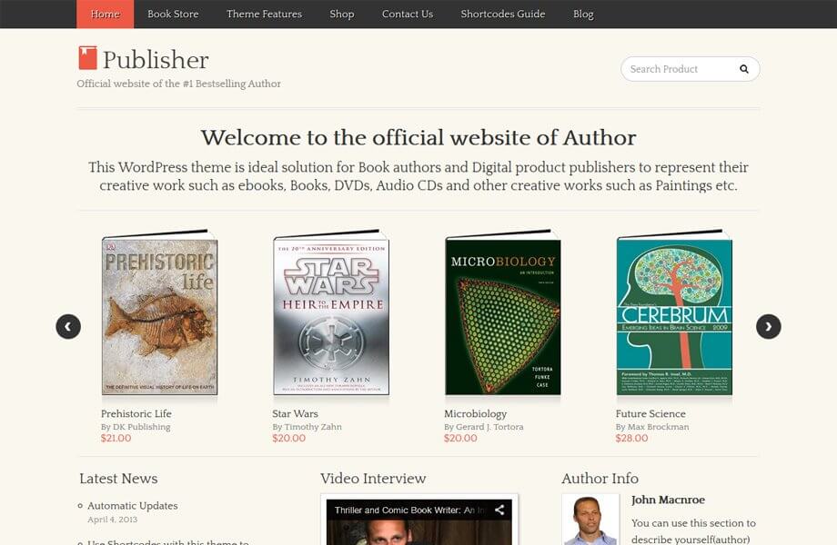 Publisher WordPress theme