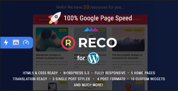 Reco Minimal Lightweight AMP Theme