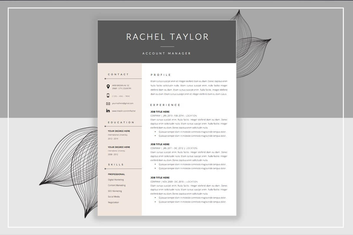 Resume Template Cover Letter