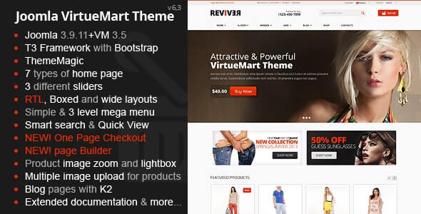 Reviver Responsive Multipurpose VirtueMart Theme