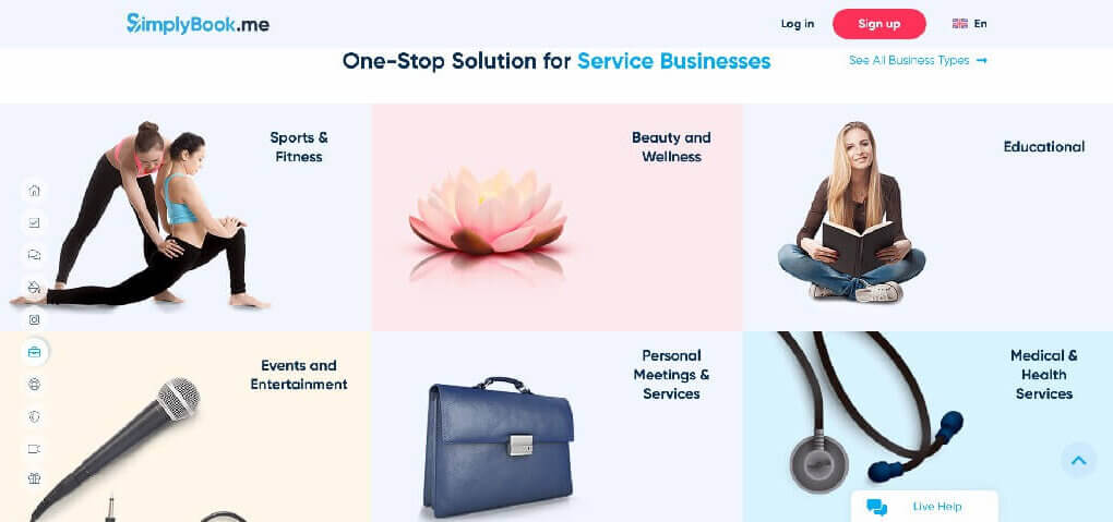 Screenshot SimplyBook