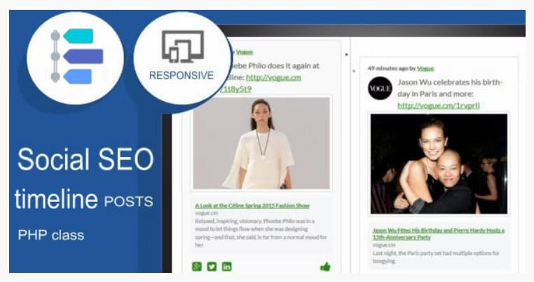 Social SEO Responsive Timeline Feed