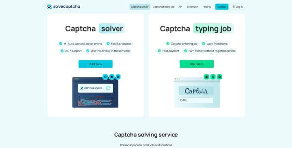 SolveCaptcha Captcha typing job