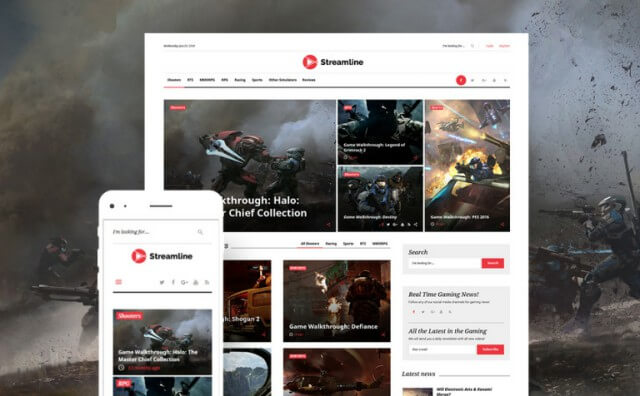 Streamline Video Streamer WordPress Theme