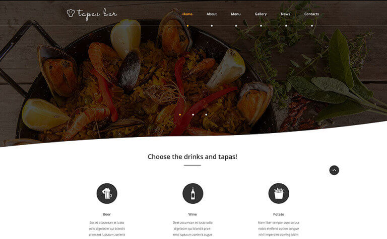 Tapas Bar Website Template