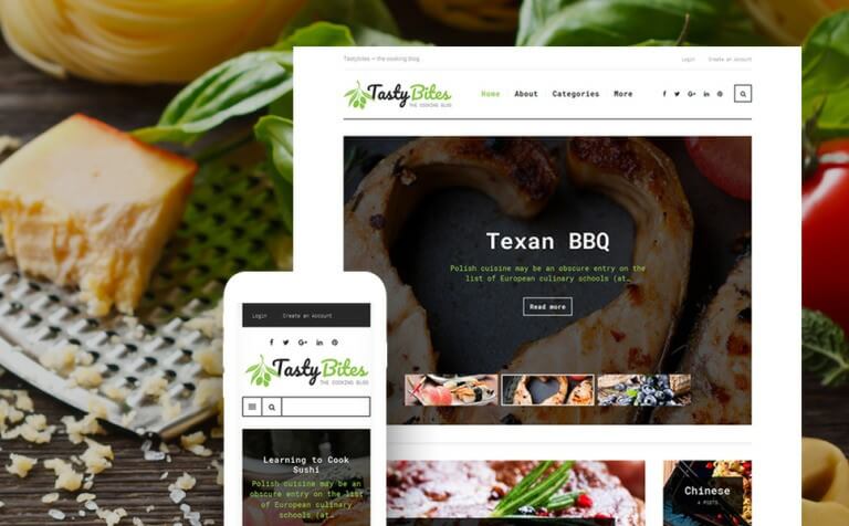 TastyBites Recipe Food Blog WordPress Theme