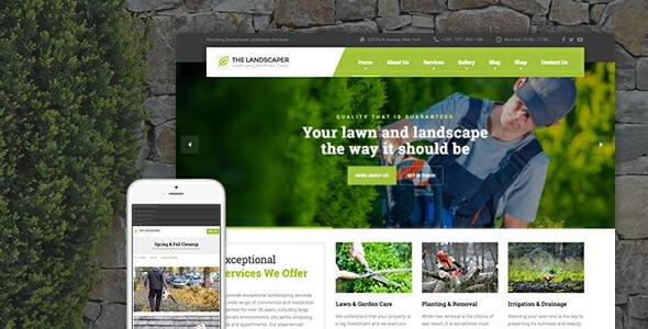 The Landscaper Lawn Landscaping WP Theme