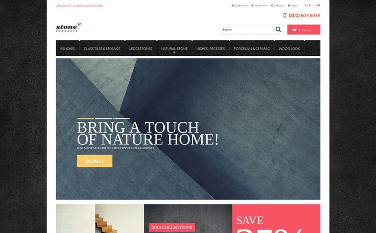Tiles Stone Magento Theme
