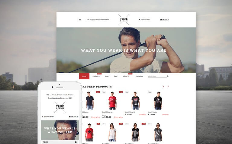 True T Shirts Shopify Theme