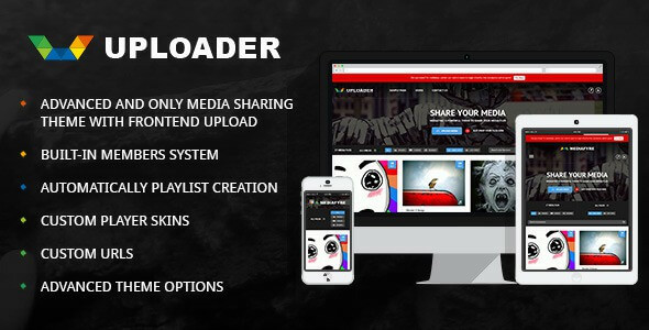 Uploader Advanced Media Sharing Theme