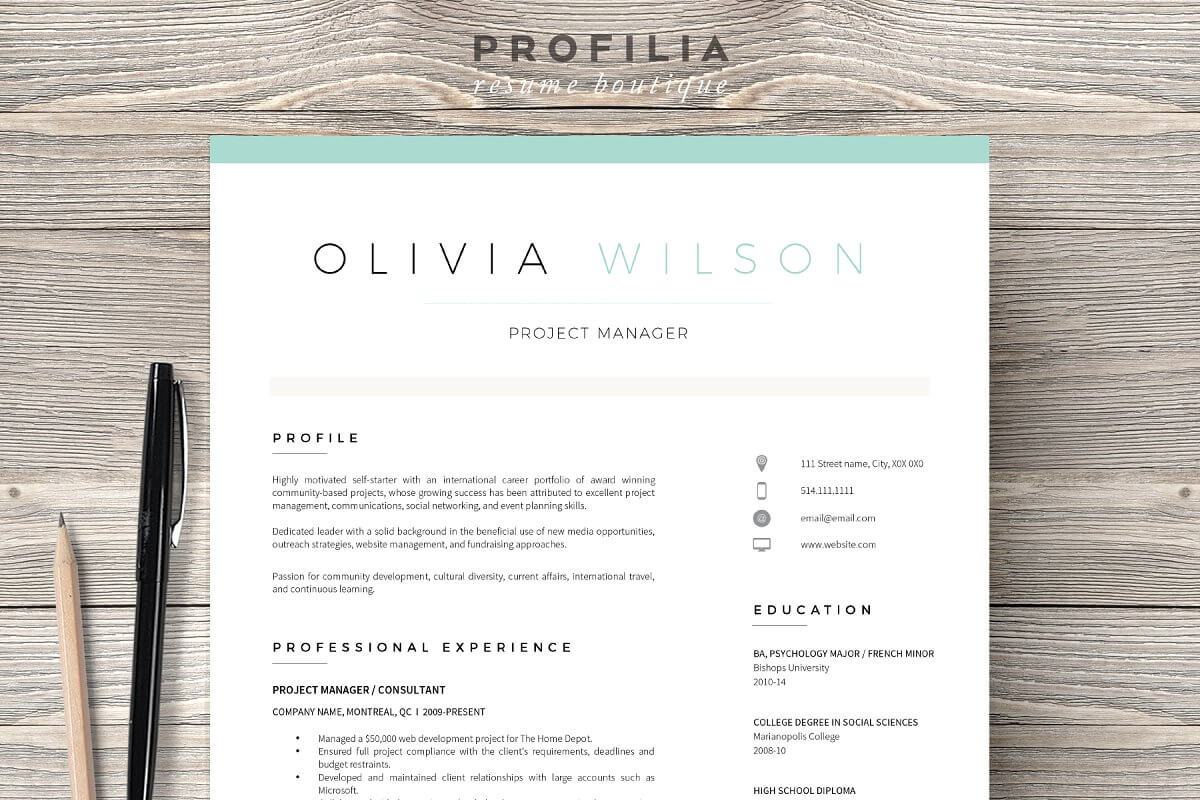 Word Resume Cover Letter Template