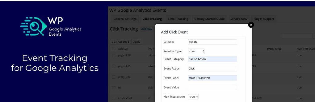 WP Google Analytics Events