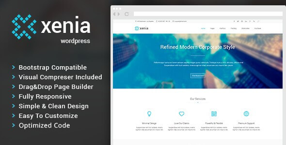 Xenia Refined WordPress Corporate Theme