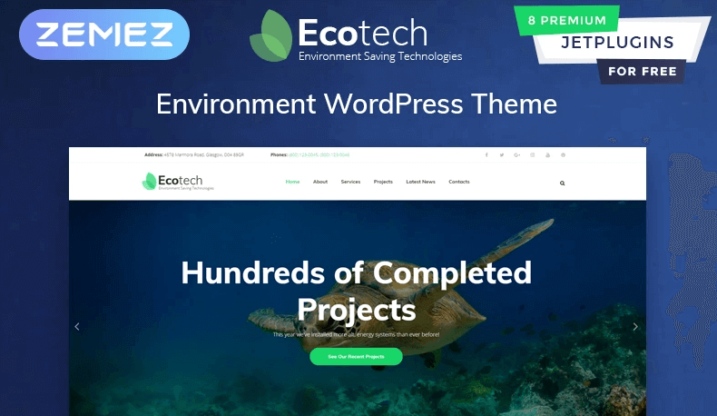 EcoTech Environment Saving Technologies WordPress Theme