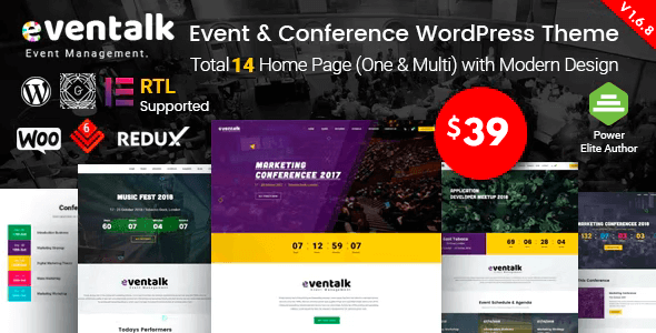 EvnTalk Event Conference WordPress Theme