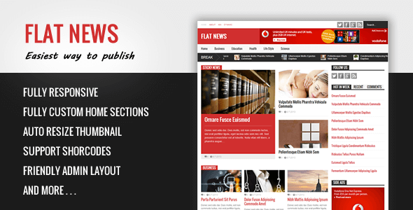 Flat News Blogger Template