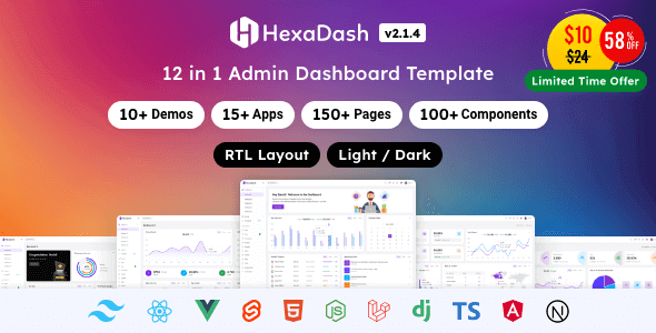 HexaDash Dashboard Template